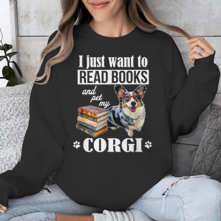 Kids Read Books & Pet My Blue Merle Corgi Lover Unisex Sweatshirt Kids Read Books & Pet My Blue Merle Corgi Lover Unisex Sweatshirt