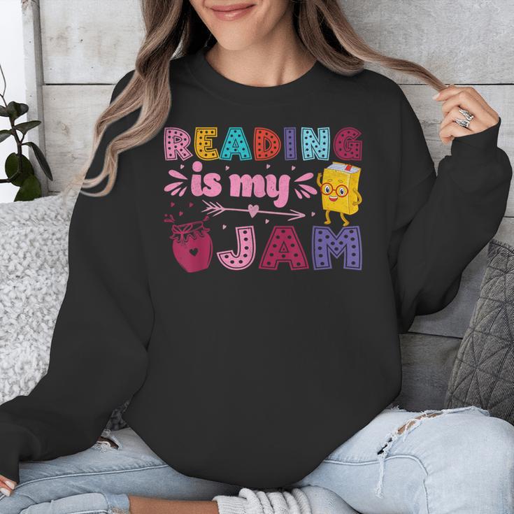 Kids Reading Book Lover Reading Is My Jam Unisex Sweatshirt