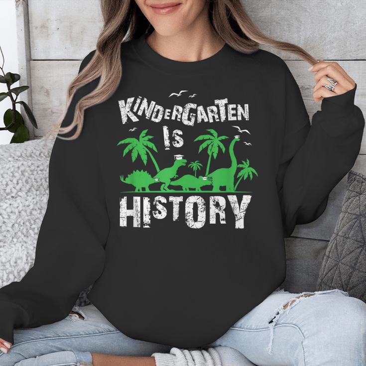Kindergarten Is History Dinosaur Graduation Unisex Sweatshirt