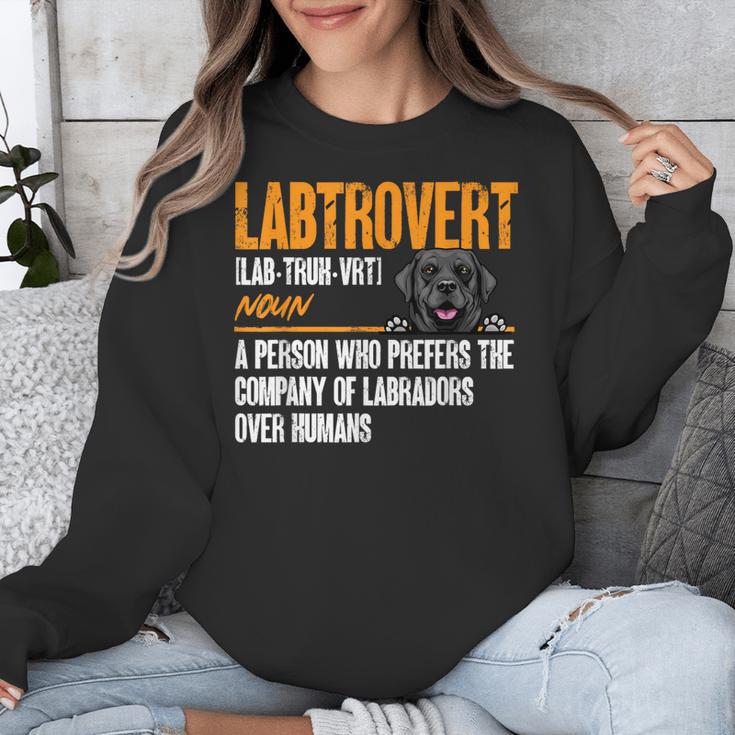 Labrador Retriever Labtrovert Definition Introvert Labrador Unisex Sweatshirt Labrador Retriever Labtrovert Definition Introvert Labrador Unisex Sweatshirt