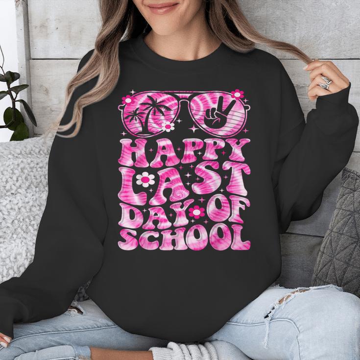 Last Day Of School Teacher Students School Graduation Groovy Unisex Sweatshirt