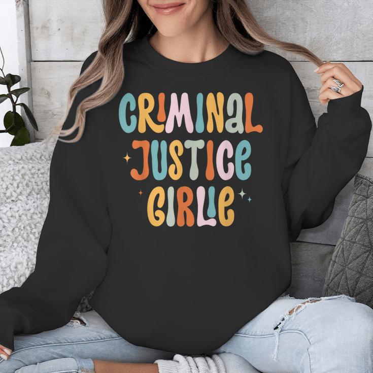 Lawyer True Crime Lover Addict Graduation Apparel Criminal Justice Girlie Major Degree Future Detective Unisex Sweatshirt