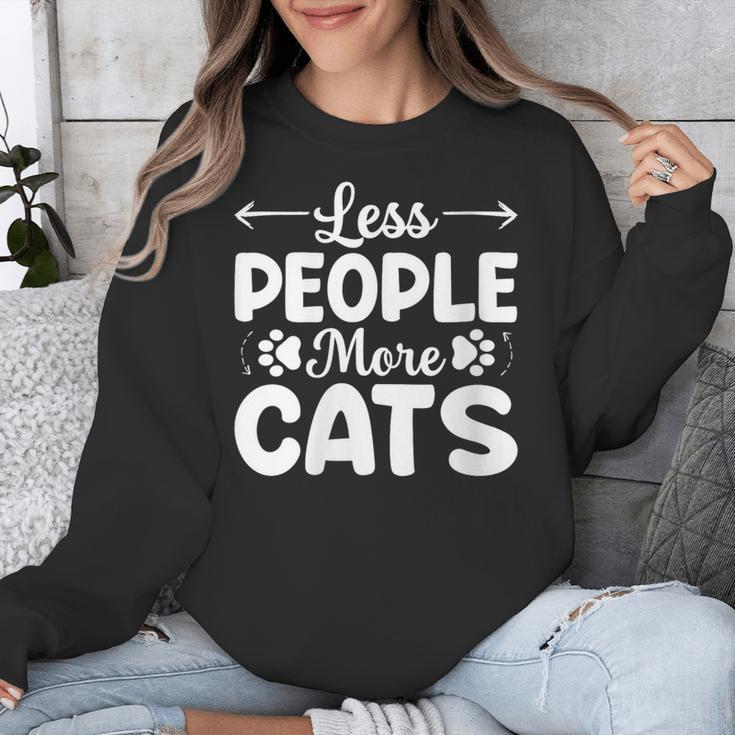 Less People More Cats Introvert's Dream Tee Unisex Sweatshirt Less People More Cats Introvert's Dream Tee Unisex Sweatshirt