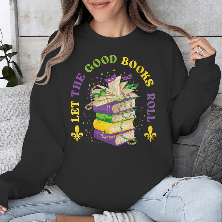 Let The Good Books Roll Mardi Gras Reading Unisex Sweatshirt