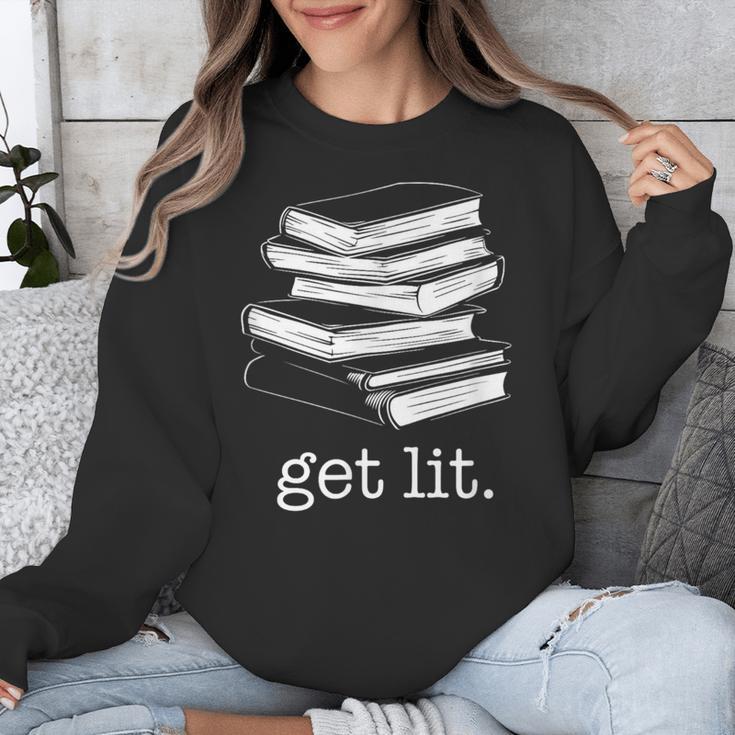 Let's Get Lit Books Unisex Sweatshirt Let's Get Lit Books Unisex Sweatshirt