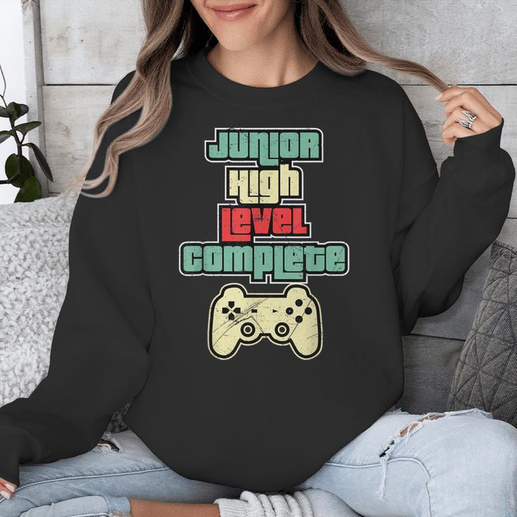 Level Complete Jr High School Graduation Grad SloganShirt Unisex Sweatshirt