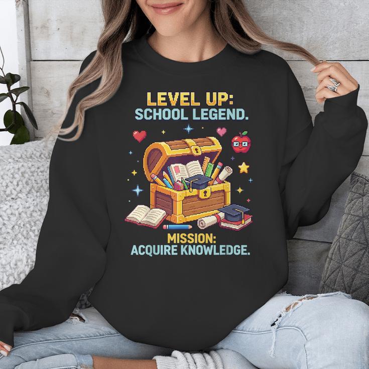 Level Up School Legend Video Game Pixel Art Graduation Unisex Sweatshirt