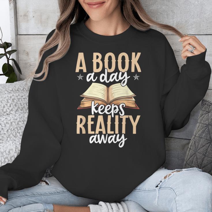 Librarian A Book A Day For Book Lover Reading Library Unisex Sweatshirt