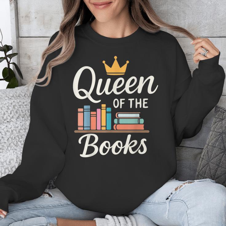 Librarian Queen Of The Books Book Reading Library Unisex Sweatshirt