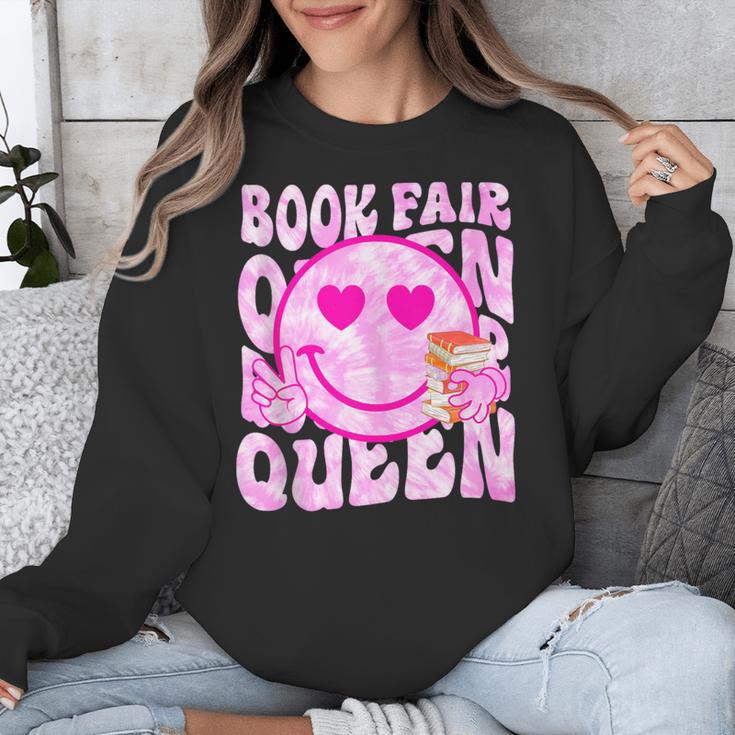 Library Book Fair Queen Vibe Groovy Tie Dye School Reading Unisex Sweatshirt Library Book Fair Queen Vibe Groovy Tie Dye School Reading Unisex Sweatshirt
