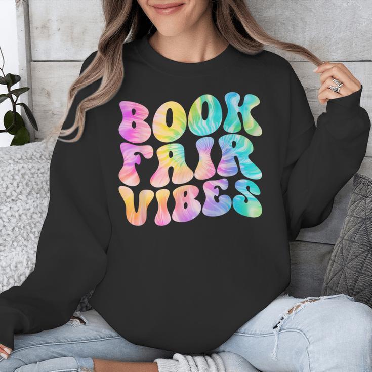 Library Book Fair Vibe Tie Dye School Reading Nostalgic Unisex Sweatshirt Library Book Fair Vibe Tie Dye School Reading Nostalgic Unisex Sweatshirt