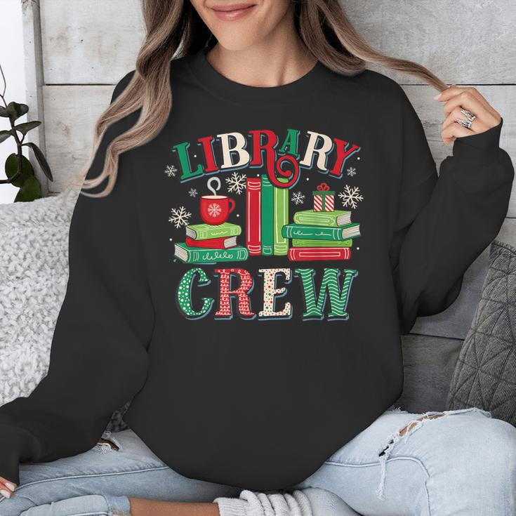 Library Crew Book Lovers Reader Teacher Librarian Christmas Unisex Sweatshirt