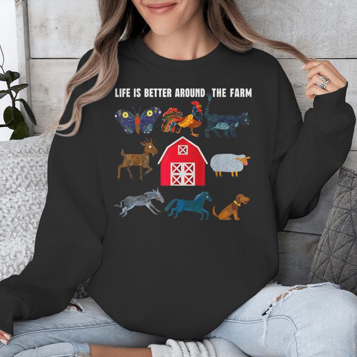 Life Is Better Around The Farm Nostalgia Trendy Unisex Sweatshirt