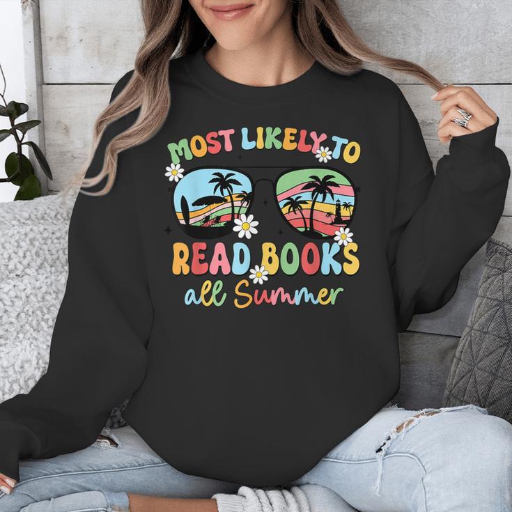 Most Likely To Read Books All Summer Book Lovers Unisex Sweatshirt
