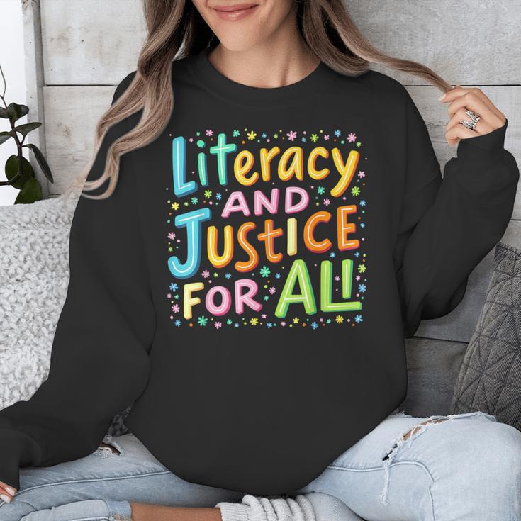 Literacy And Justice For All Protect Banned Books Library Unisex Sweatshirt Literacy And Justice For All Protect Banned Books Library Unisex Sweatshirt