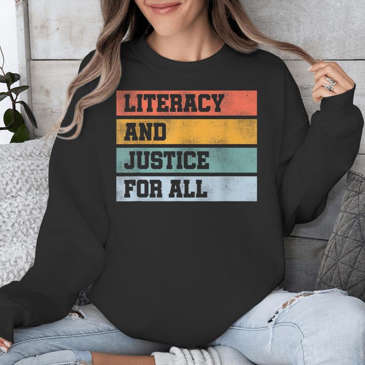 Literacy And Justice For All Stop Book Banning Banned Books Unisex Sweatshirt Literacy And Justice For All Stop Book Banning Banned Books Unisex Sweatshirt