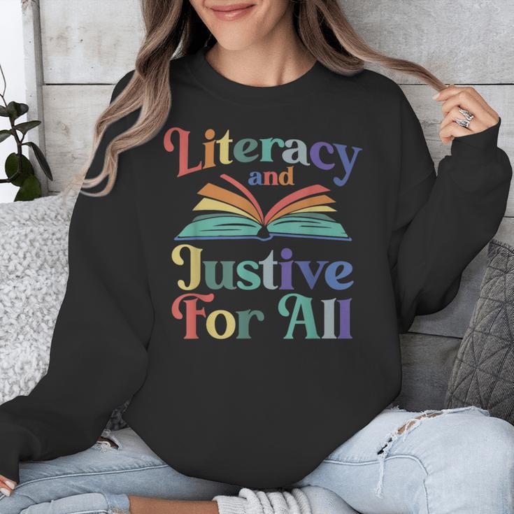 Literacy Justice For All Stop Book Banning Protect Librarian Unisex Sweatshirt Literacy Justice For All Stop Book Banning Protect Librarian Unisex Sweatshirt
