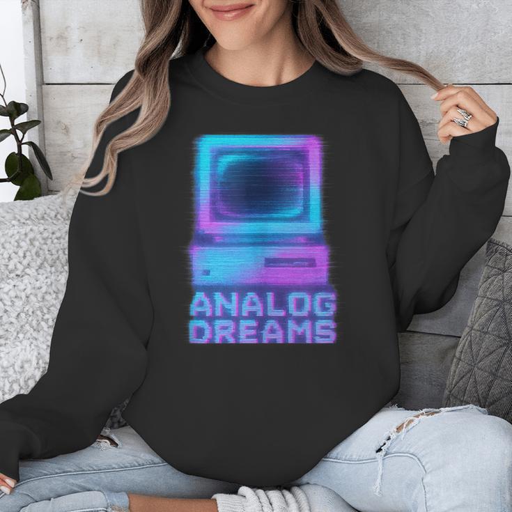 Lofi Reverie Analog Dreams Pixel 90s Desktop VHS Nostalgia Unisex Sweatshirt