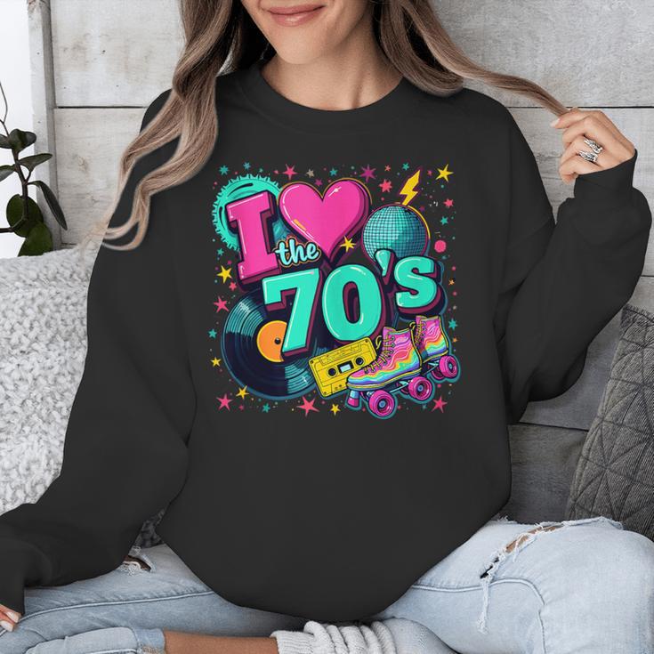 I Love The 70s Retro Cassette Roller Vinyl Disco Nostalgia Unisex Sweatshirt I Love The 70s Retro Cassette Roller Vinyl Disco Nostalgia Unisex Sweatshirt