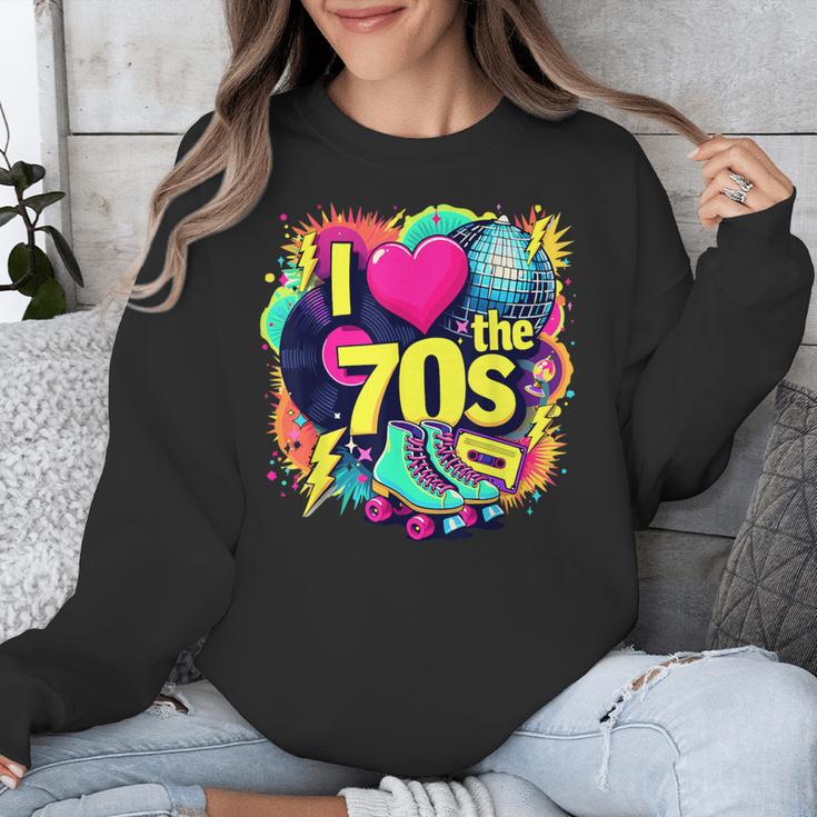 I Love The 70s Retro Cassette Roller Vinyl Nostalgia Vibes Unisex Sweatshirt I Love The 70s Retro Cassette Roller Vinyl Nostalgia Vibes Unisex Sweatshirt