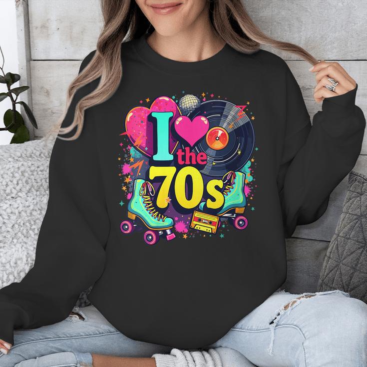 I Love The 70s Vintage Cassette Roller Vinyl Nostalgia 70s Unisex Sweatshirt