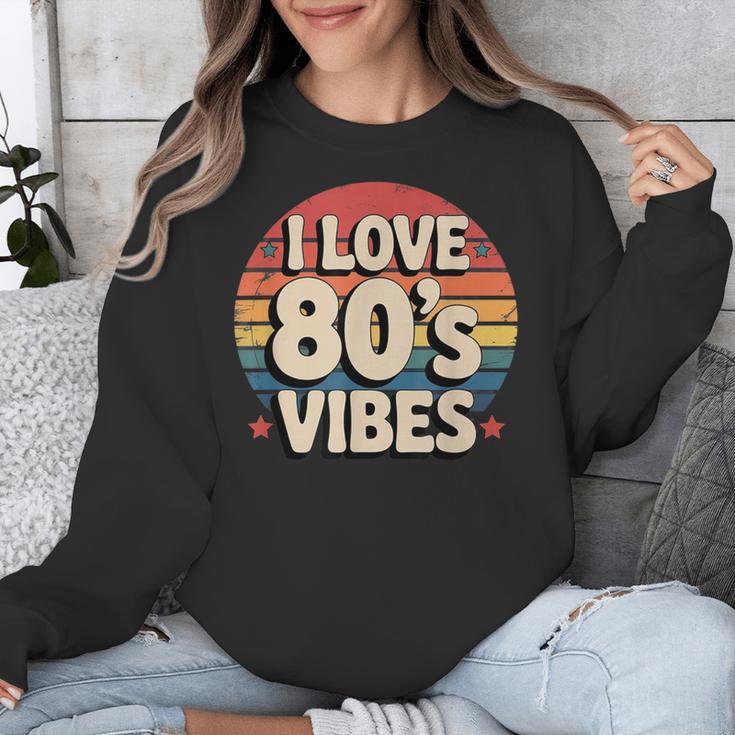 I Love 80’s Vibes Retro 80s Style Vintage Sunset Nostalgia Unisex Sweatshirt