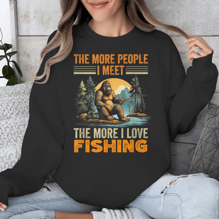 I Love Fishing Bigfoot Fisherman Introvert Sarcastic Unisex Sweatshirt I Love Fishing Bigfoot Fisherman Introvert Sarcastic Unisex Sweatshirt