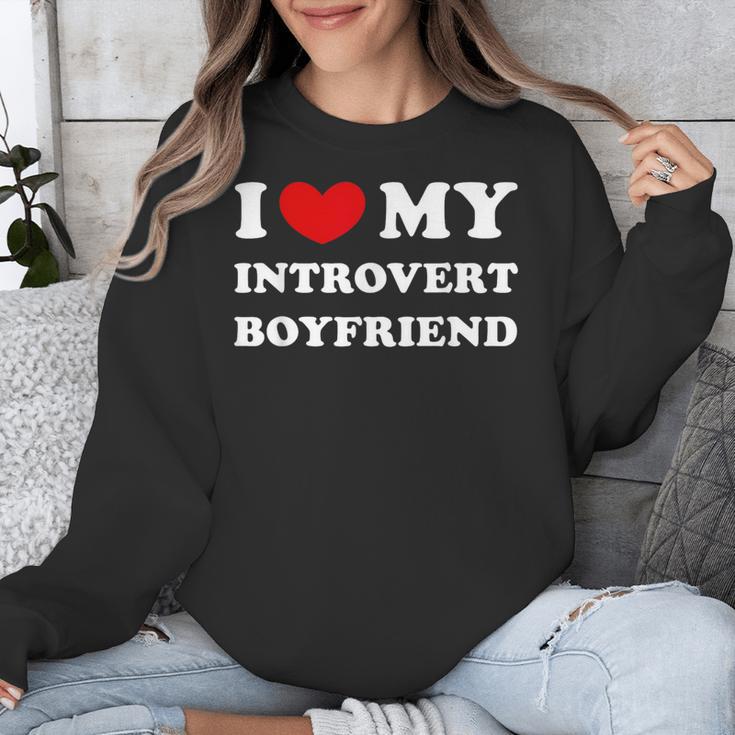 I Love My Introvert Boyfriend I Heart My Introvert BF Unisex Sweatshirt