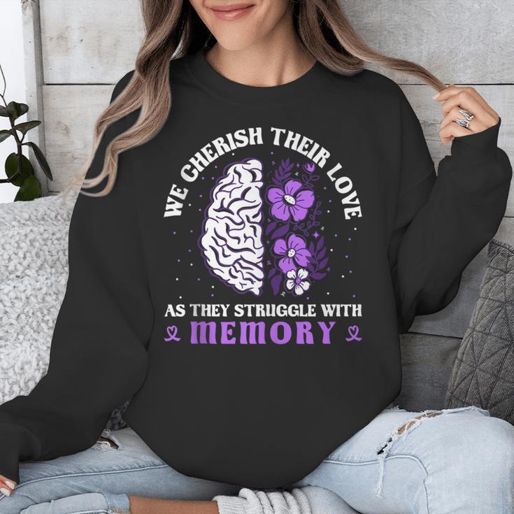 Love And Memory Floral Bain Inspirational Dementia Awareness Unisex Sweatshirt