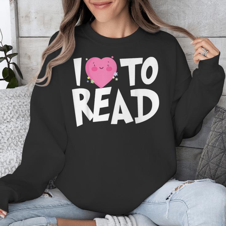 I LOVE TO READ Reading Books Bookworm Library Day Novelty Unisex Sweatshirt I LOVE TO READ Reading Books Bookworm Library Day Novelty Unisex Sweatshirt