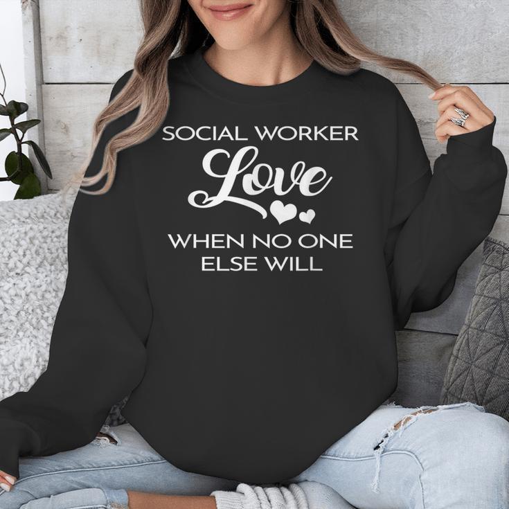 Love Social Worker Shirt Graduation MSW Tee Unisex Sweatshirt