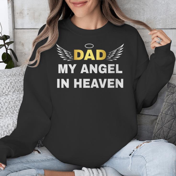 In Loving Memory Of My Dad My Angel In Heaven Angel In Heave Unisex Sweatshirt