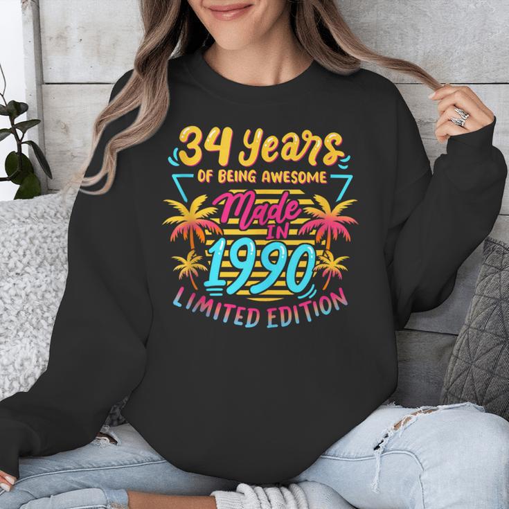 Made In 1990 Limited Edition 90s Nostalgia 34th Birthday Unisex Sweatshirt Made In 1990 Limited Edition 90s Nostalgia 34th Birthday Unisex Sweatshirt