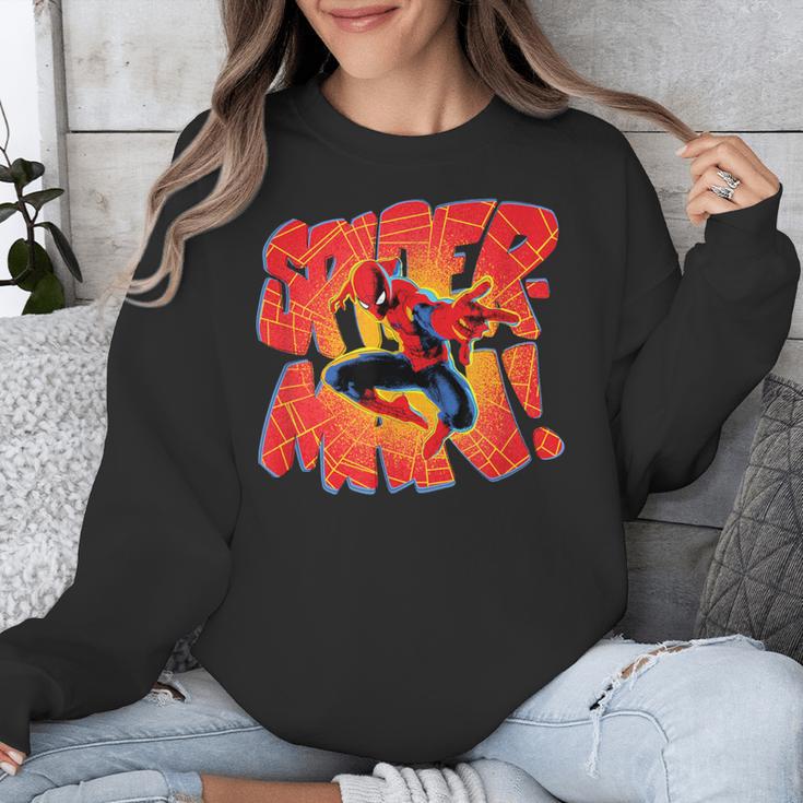 Marvel Spider-Man Peter Parker Comic Book Letter Logo Unisex Sweatshirt