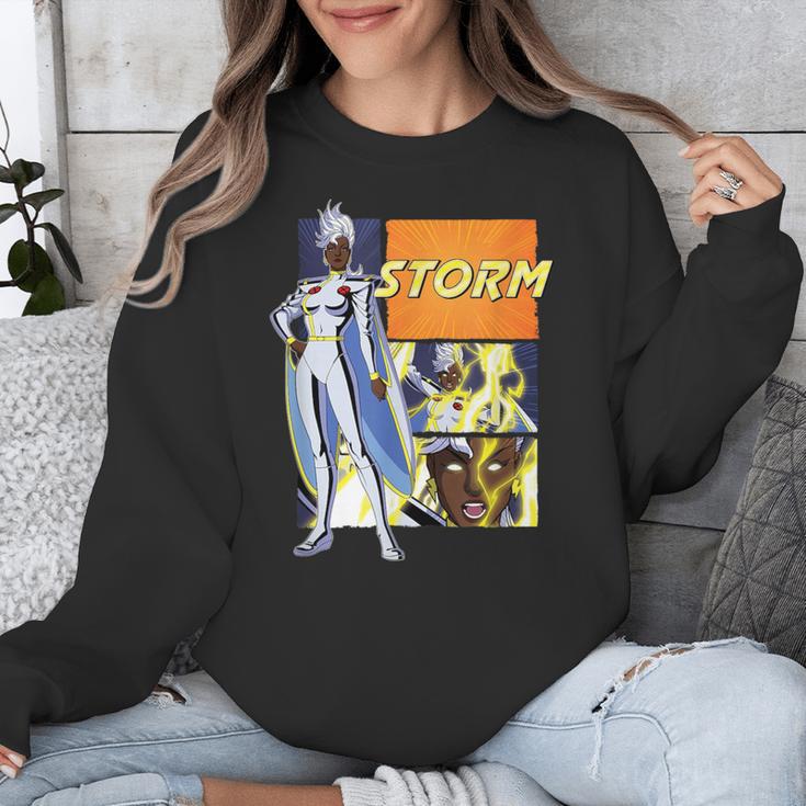 Marvel X-Men '97 Storm Vintage Classic Comic Book Panels Unisex Sweatshirt Marvel X-Men '97 Storm Vintage Classic Comic Book Panels Unisex Sweatshirt