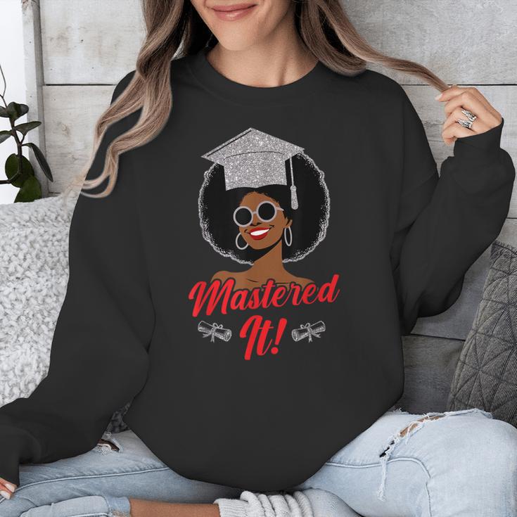 Master Degree Graduation Gifts Black Girl Unisex Sweatshirt