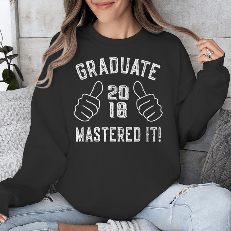 Masters Degree Graduation Shirt Mastered It For Him Her Unisex Sweatshirt