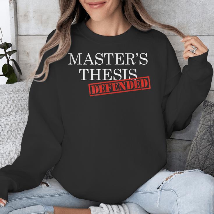 Master's Thesis Defense Tshirt Defended Graduation Unisex Sweatshirt