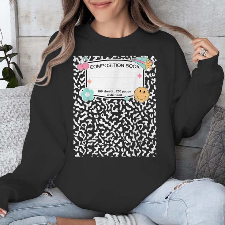 Matching Group Halloween Teacher Composition Book Notebook Unisex Sweatshirt Matching Group Halloween Teacher Composition Book Notebook Unisex Sweatshirt