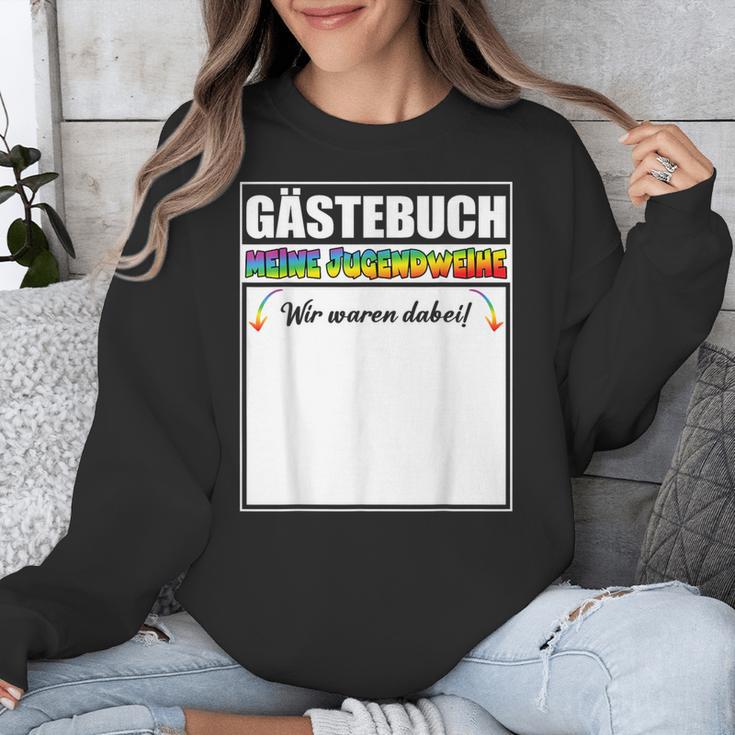 Meine Jugendweihe Guest Book Colourful Wir Waren Dabei MäDchen German Unisex Sweatshirt