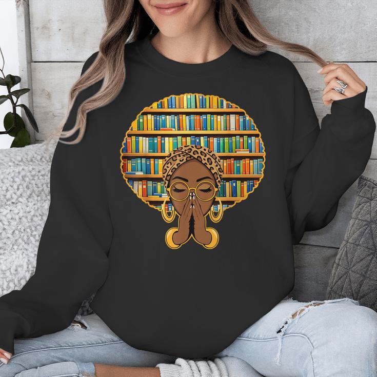 Melanin Afro Women Girl Book Librarian History African Unisex Sweatshirt Melanin Afro Women Girl Book Librarian History African Unisex Sweatshirt