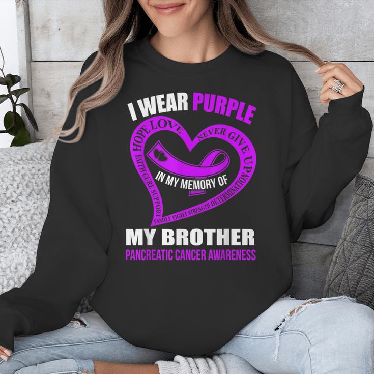 In My Memory Of My Brother PANCREATIC CANCER AWARENESS Unisex Sweatshirt