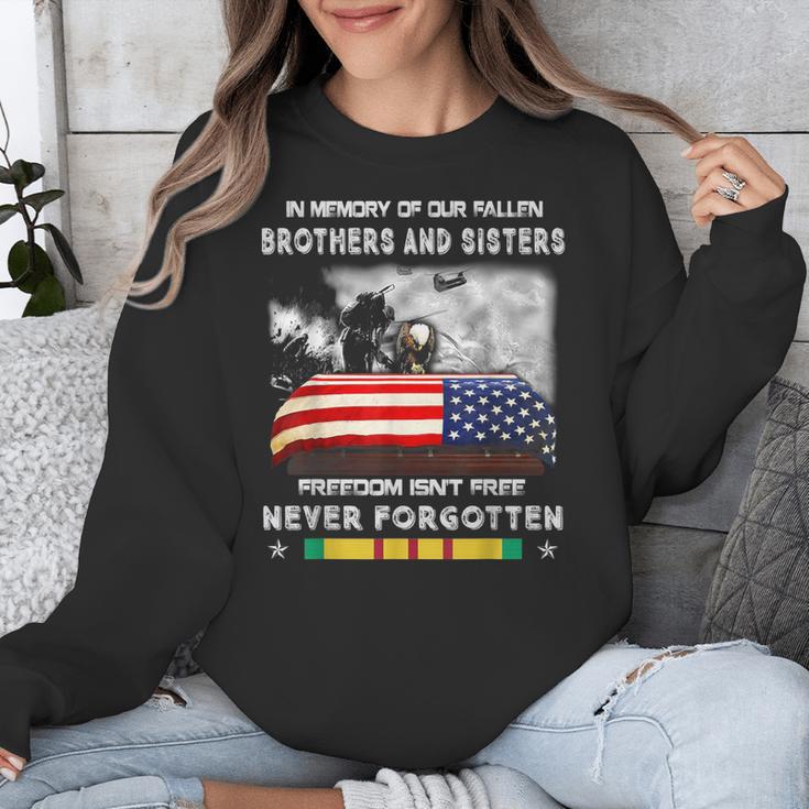 In Memory Of Our Fallen Brothers Sisters Freedom Isn't Free Unisex Sweatshirt In Memory Of Our Fallen Brothers Sisters Freedom Isn't Free Unisex Sweatshirt