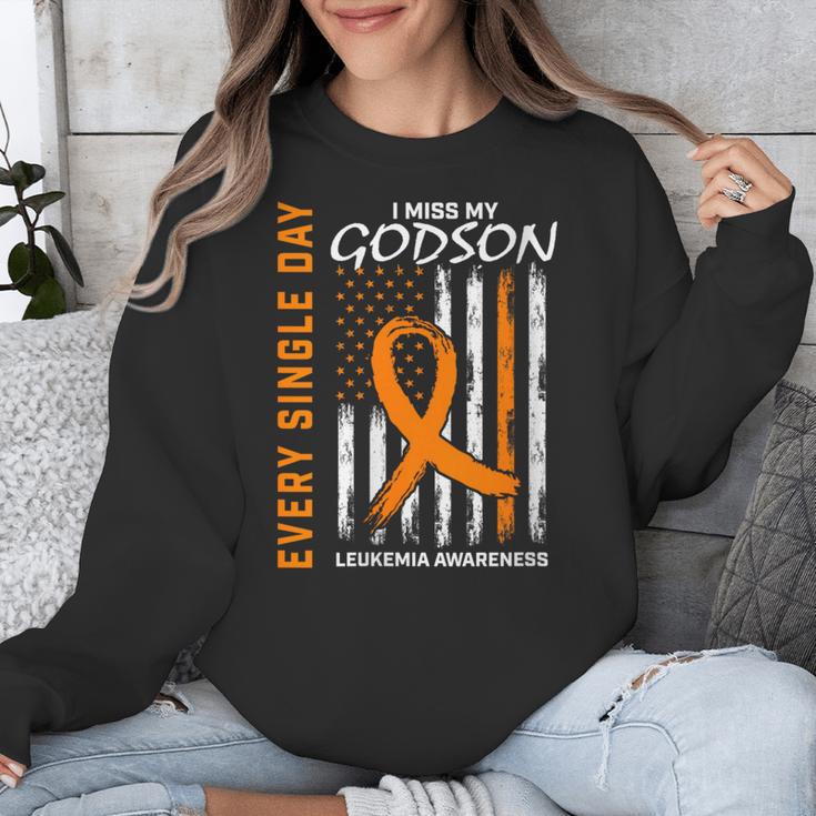 In Memory Of Godson Leukemia Awareness Products Flag Shirts Unisex Sweatshirt