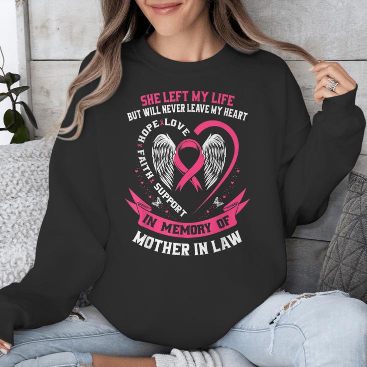 In Memory Of My Loving Mother In Law Breast Cancer Memorial Unisex Sweatshirt In Memory Of My Loving Mother In Law Breast Cancer Memorial Unisex Sweatshirt