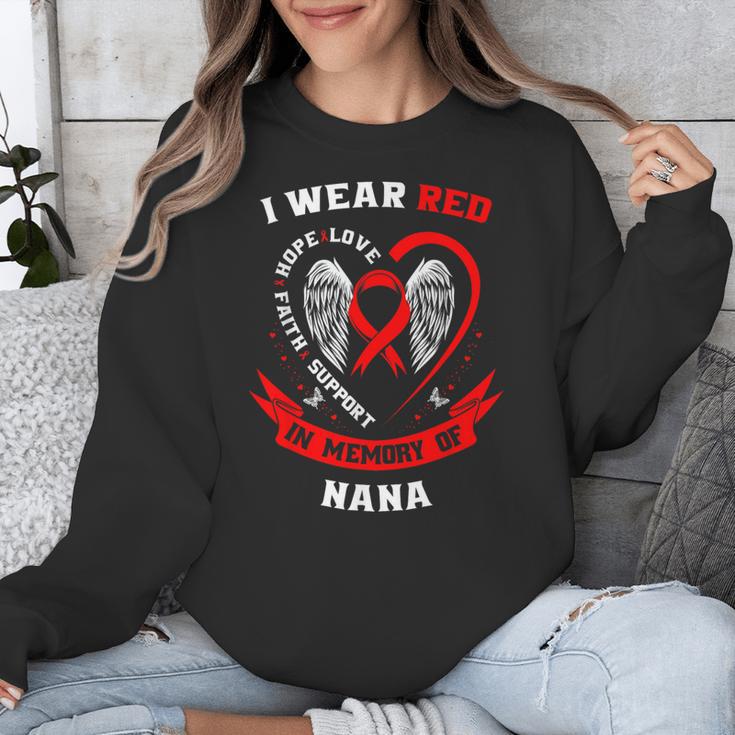 In Memory Of Nana Heart Disease American Heart Month Unisex Sweatshirt In Memory Of Nana Heart Disease American Heart Month Unisex Sweatshirt