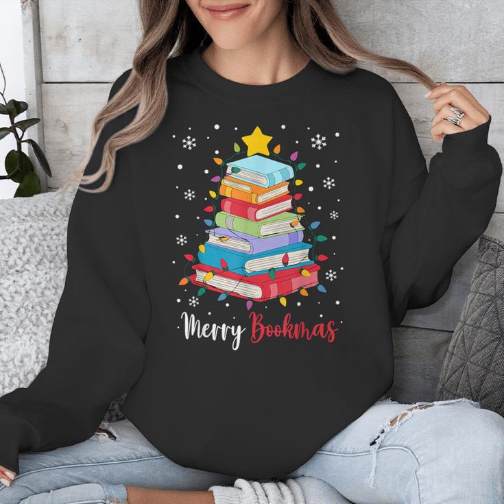Merry Bookmas Book Christmas Tree Lights Xmas Men Women Kids Unisex Sweatshirt Merry Bookmas Book Christmas Tree Lights Xmas Men Women Kids Unisex Sweatshirt
