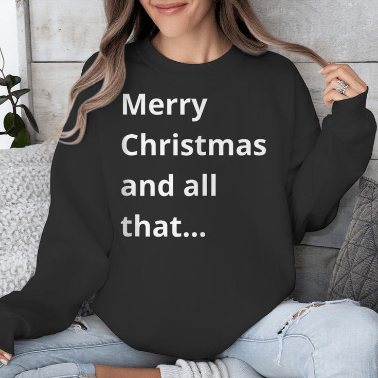 Merry Christmas Sarcastic Phrase For Introvert People Unisex Sweatshirt
