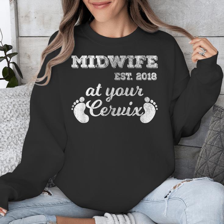 Midwife Est 2018 At Your Cervix Graduation Unisex Sweatshirt