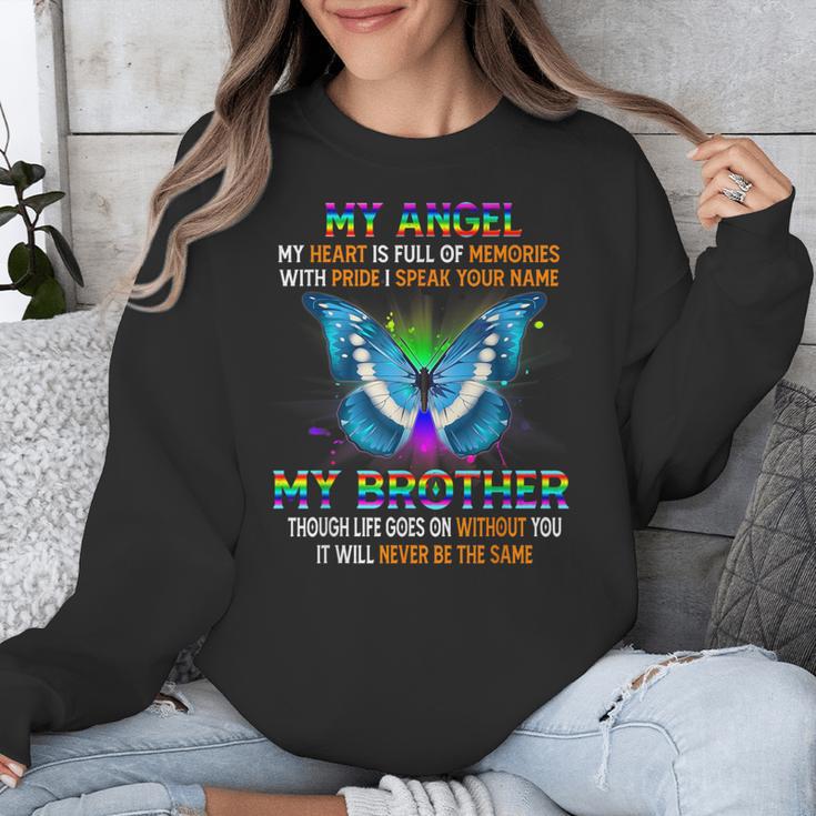 I Miss My Brother My Angel In Heaven Memory Of My Brother Unisex Sweatshirt